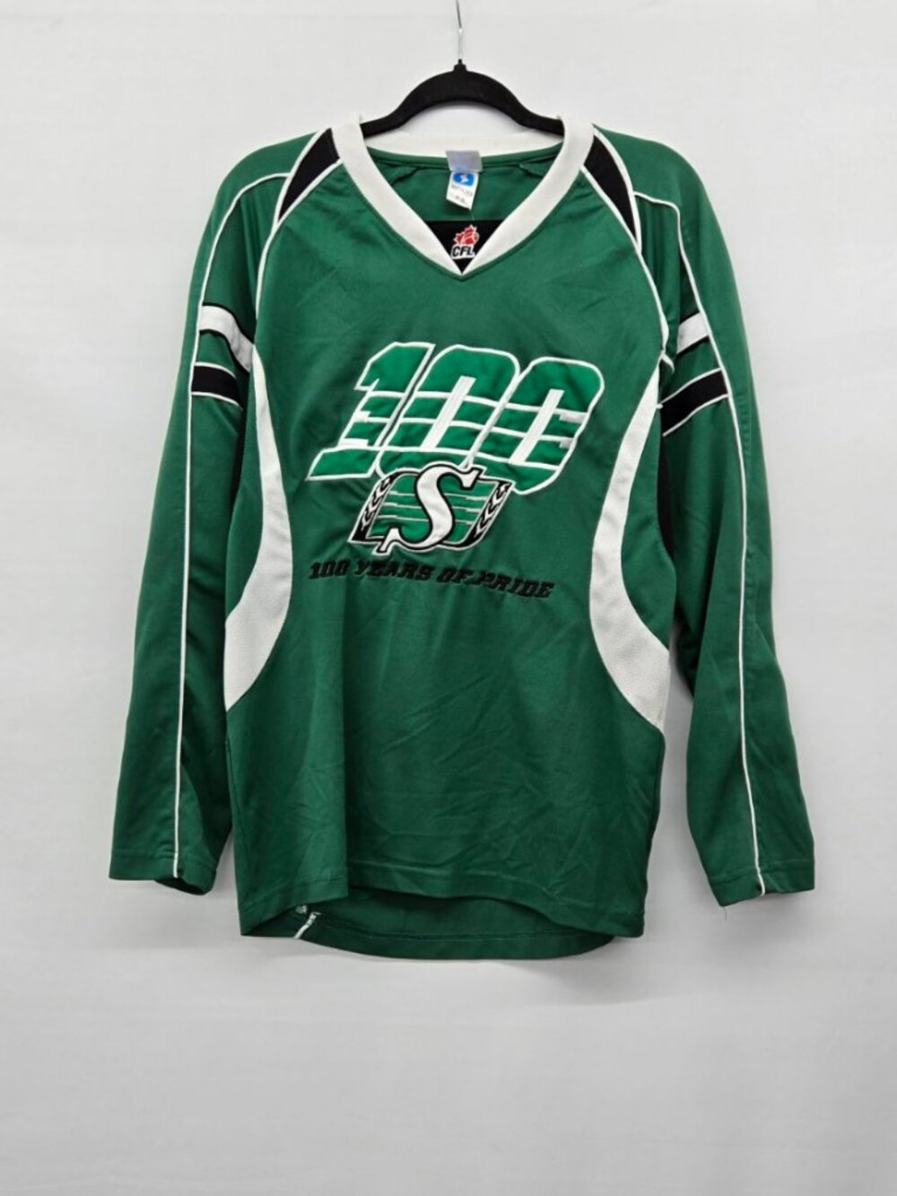 Vintage 2010 Saskatchewan Roughriders CFL 100 Years of Pride Long Sleeve Jersey